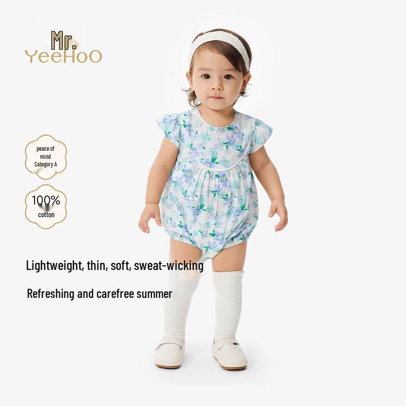 YEEHOO Baby Girl Polka Dot Floral Summer Romper 73