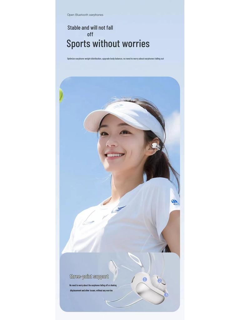 CBC Bluetooth Earphones: Clip-on, Bone Conduction, Noise-Cancelling, Long Battery, Comfortable & Wireless