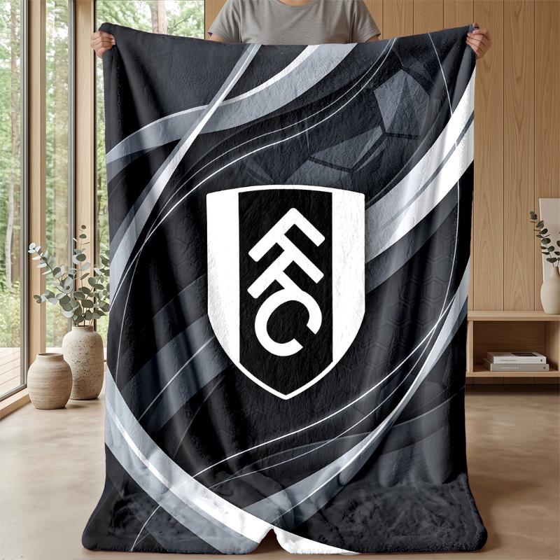Coperta in Flanella con Stampa Calcio Fulham, Coperta Morbida Calda Leggera per Divano Letto Campeggio