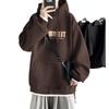 Men's Casual Trendy Loose Fit Hoodie with Velvet Lining for Spring/Autumn