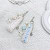 Sweet Lovely Lace Ribbon Cat Heart Pendant Keychain Phone Charm Lanyard Bag Decoration For Women Portable Hangings Lanyard Gifts