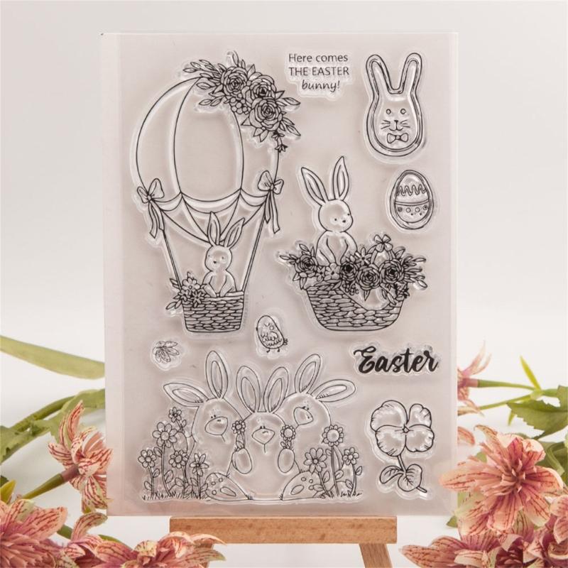 Easter Rabbit Clear Stamps and Cutting Dies for Card Making Album Photo Decorations Die Cut Seal DIY Scrapbooking Decors