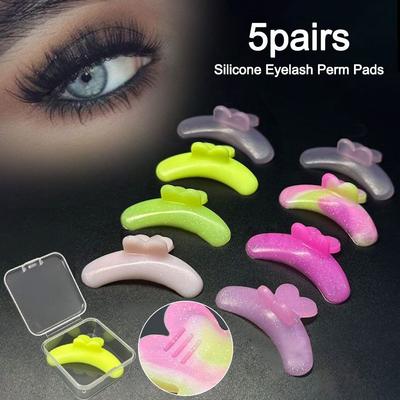 1/2 Peças Almofadas de Silicone para Lifting de Cílios Reutilizáveis Hastes Adesivas para Cílios