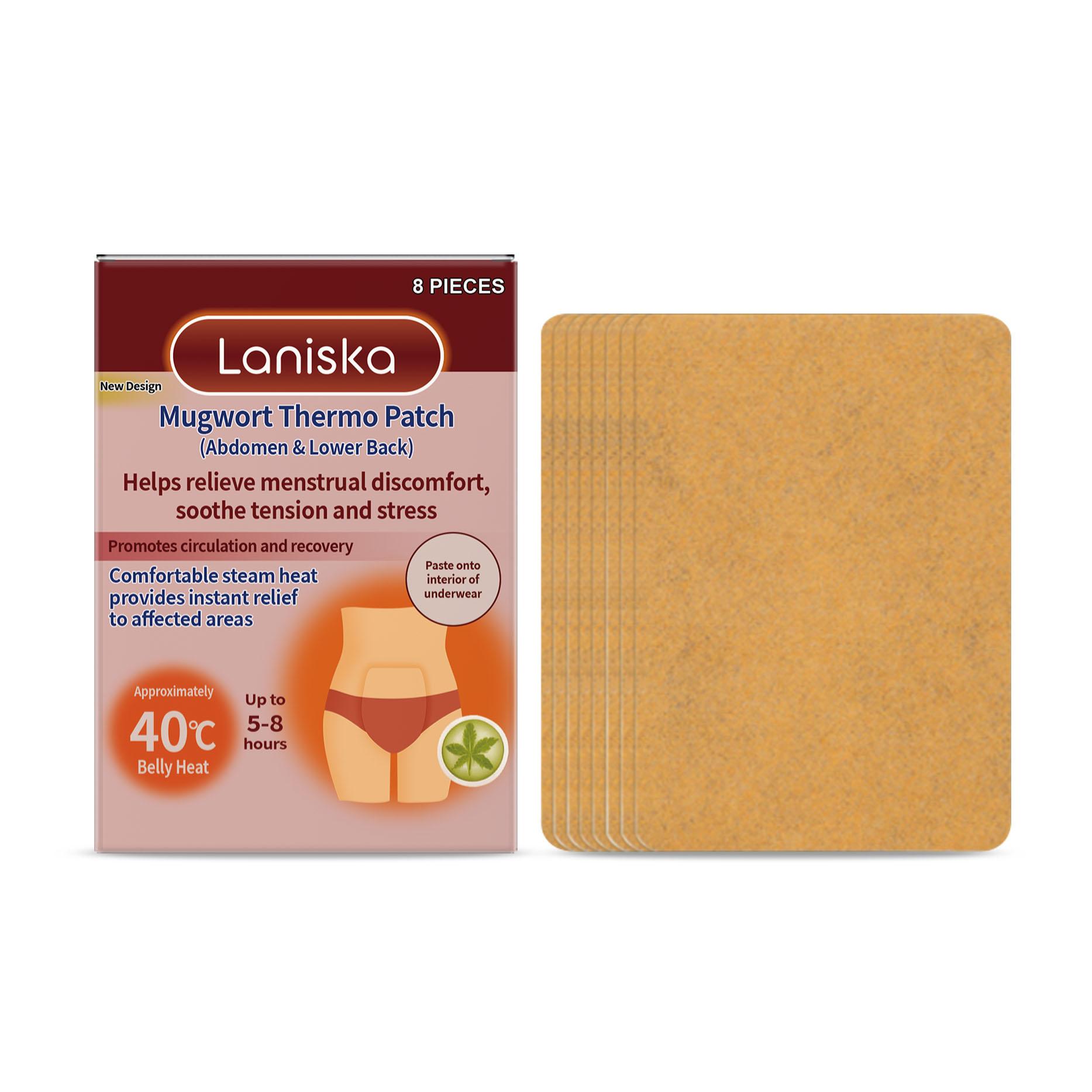 8pcs Laniska Female mugwort Menstrual Care Patch Menstrual Pain Patch Temperature comfort
