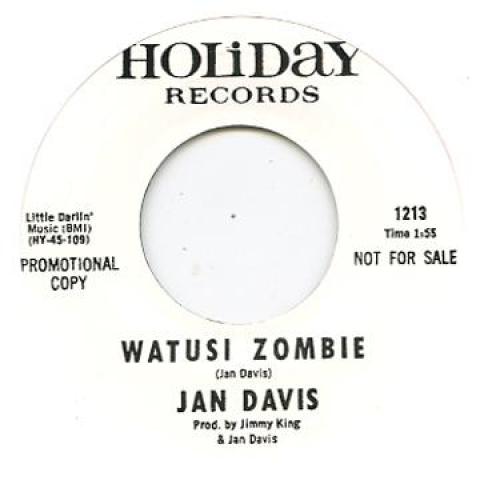 

7inch Record JAN DAVIS - Watusi Zombie / Pooky HOLIDAY1213 Holiday 1964 UK Rock