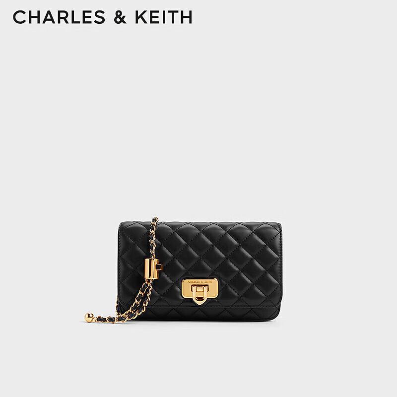 CHARLES & KEITH Классическая стеганая сумка через плечо на цепочке S