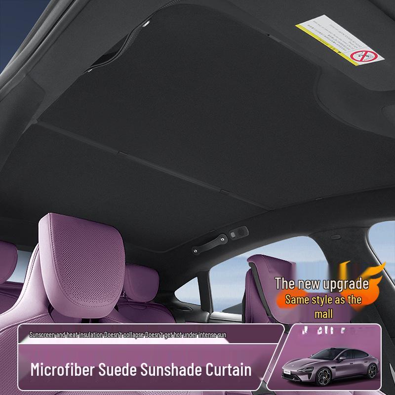 Xiaomi SU7 Sunroof Sun Visor: Sunshade, Heat Insulation, Blackout Curtain for Car Roof.