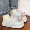 Explosive Super Soft Removable Wool Cotton Slippers Women's 2025 New Winter Out Foreign Style Cute Cartoon Bag Head