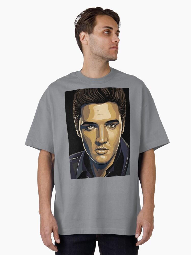 Elvis Presley Elvis Vector Illustration Oversized T-Shirt