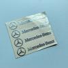 Samolepka na auto 5x1cm Malá niklová štítková samolepka Znak auta Jmenovka Hvězdné logo pro interiér, konzoli, čelní sklo, okno Mercedes Benz