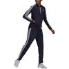 adidas ESSENTIALS3 Stripes SS25 Track Suit Primegreen Casual Suit Women's Ink/White H10155