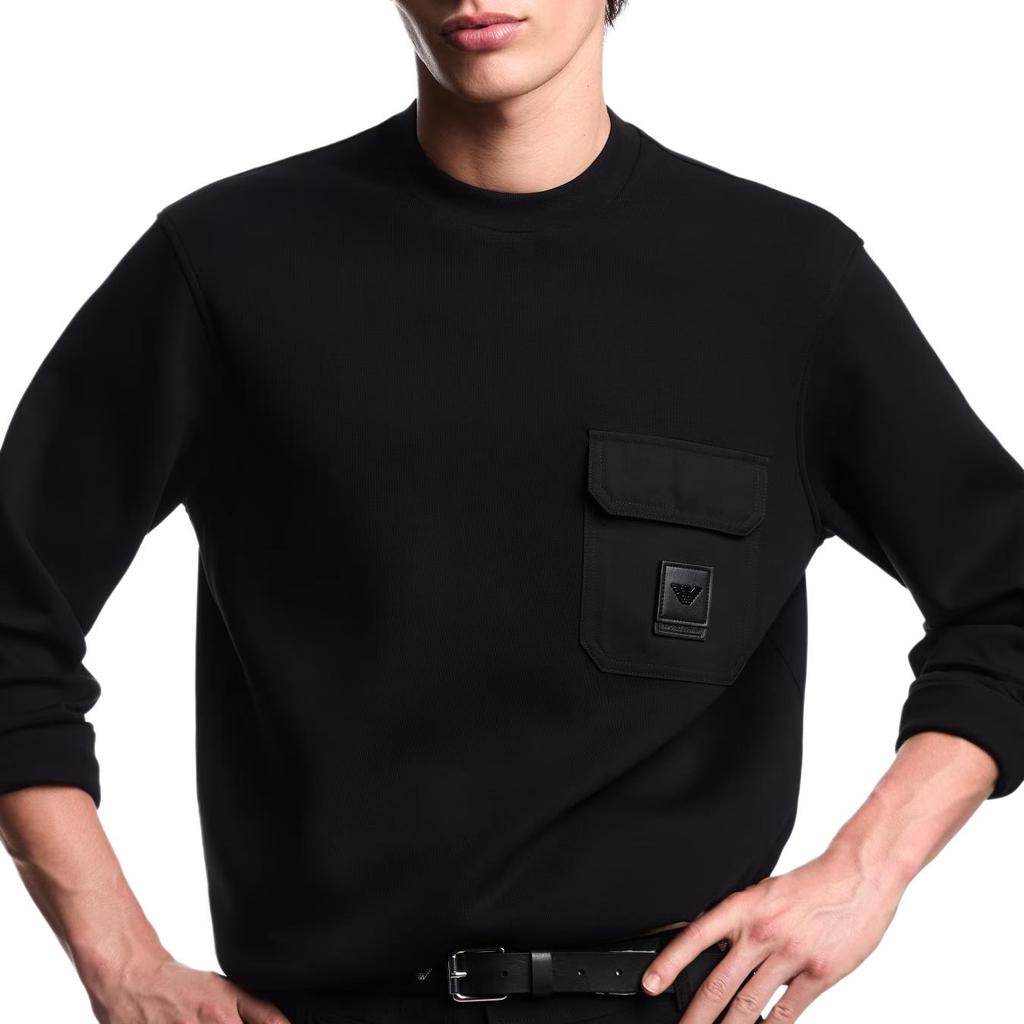 EMPORIO ARMANI Logo Patch Crewneck Sweatshirt EM002925-AF10013-UC001