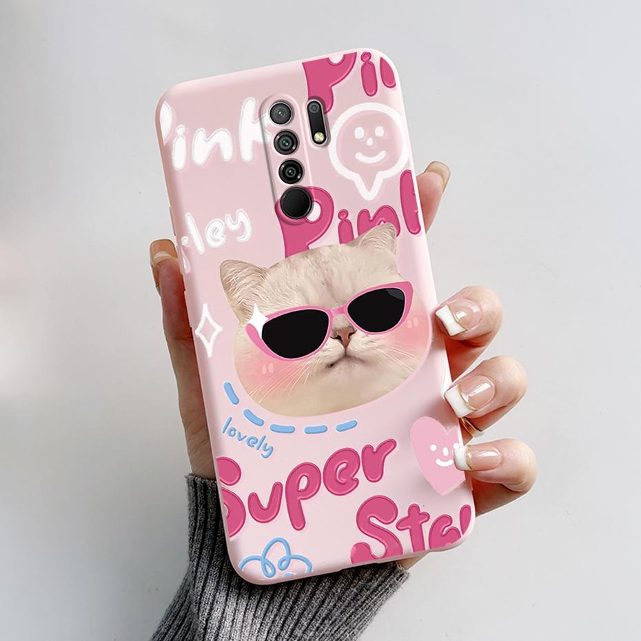 For Xiaomi Redmi 9 Case Redmi 9 Prime Cover M2004J19G M2004J19C redmi9 Cute Cartoon Bear Silicone TPU Soft Phone Case Back Cover