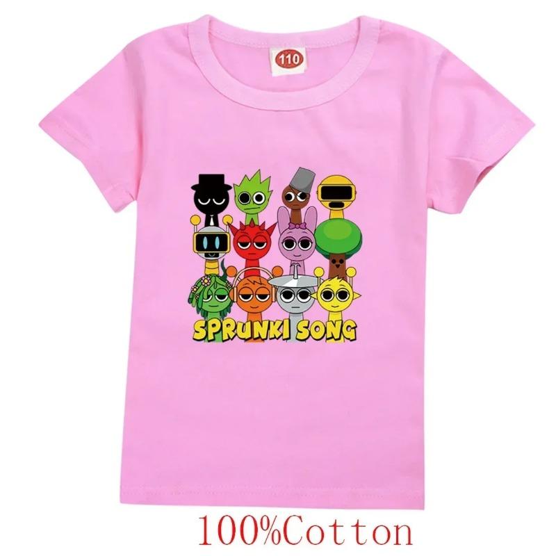 Summer Children s T-shirt Sprunki Game Incrediblebox Print Cartoon Short Sleeve Casual Fashion Boy Girl Baby Tee Top Kid Clothes 150