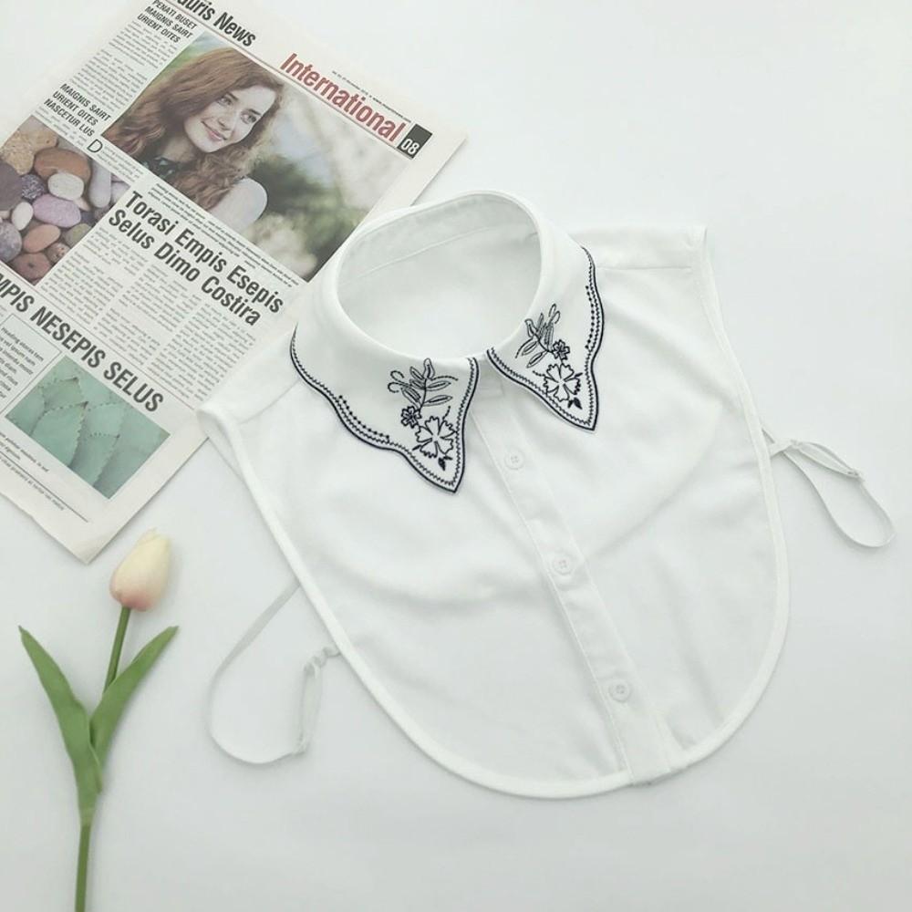 

Classic Solid Color False Collar Chiffon Removable Lapel Shirt Fake Collar Detachable Women Neck Collars Clothes Accessory