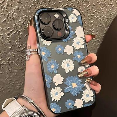 Blue And White Daisy Phone Case For iPhone 17 16 Pro Max 15 14 13 12 11 7 8 Plus 16E 17 Air XS Max X XR XS Shockproof Back Cover