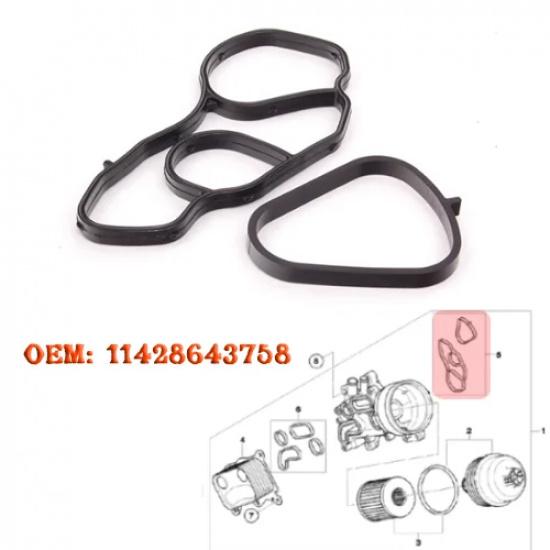 JEAZEA Oil Filter Cooler Stand Housing Adaptor Gasket Seal Set 11428643758 For BMW Mini R56 Cooper 11668626471 11427537293