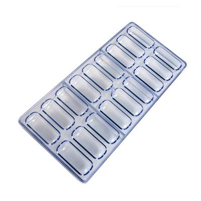 Moule à Chocolat en Polycarbonate 18 Cavités Forme Ovale Moule pour Bonbons et Pâtisserie Outil de Cuisson Fournitures de Cuisine