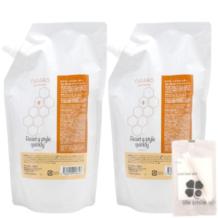 

[Set of 2] FIOLE Chiaro Hair Water 500ml Refill [Includes life smile original cotton] FIOLE Chiaro Hair Water Refill Salon Exclusive Product