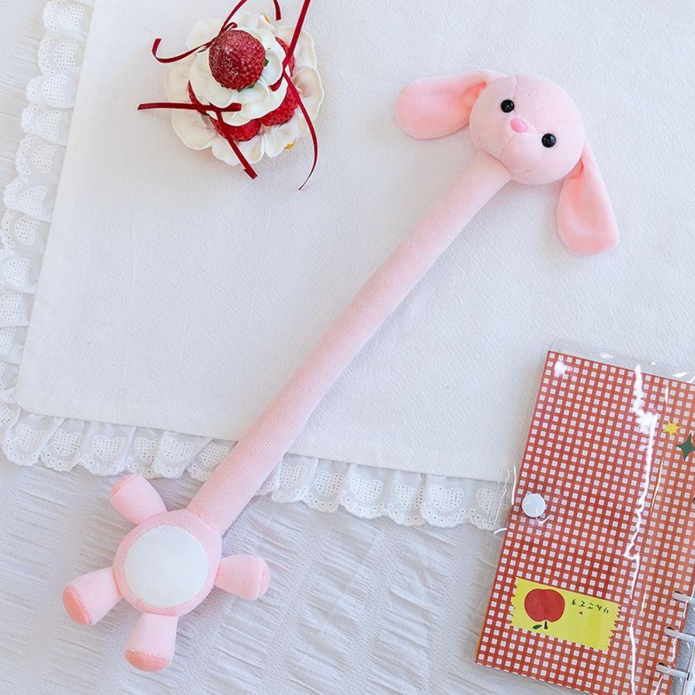 White Color Long Neck Rabbit Plush Keychain Funny Design Panda Plush Pendant Backpack Accessory