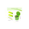 VARKAGE 4Pcs Garlic Chopper Set, Stainless Steel Garlic Press with Silicone Peeler and Cleaning Brush, Kitchen Vegetable Cutter