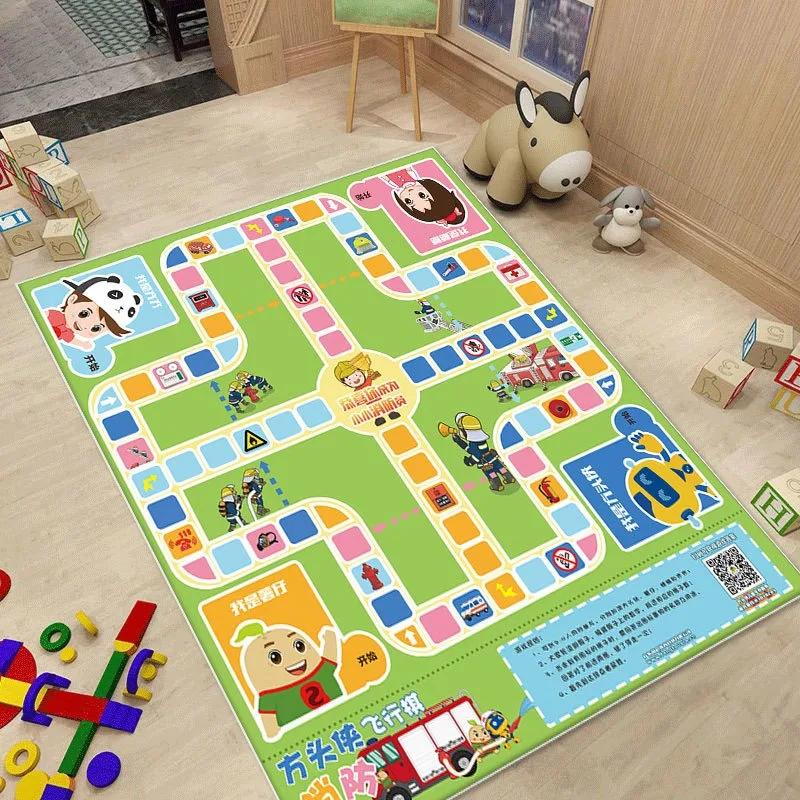 Familien Spiel Kind Schach Flugteppich Wohnzimmer Sofa Schlafzimmer Nachttisch Arbeitszimmer Spielzimmer Teppich Rutschfest Kinder Cartoon Dekoration Matte