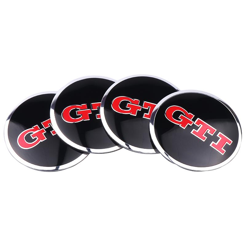 

2026 Hot For VOLKSWAGEN VW 4Pcs VW Hub Center Sticker Aluminum Decals Car Accessories For Volkswagen Polo Arteon Tiguan Golf Tou