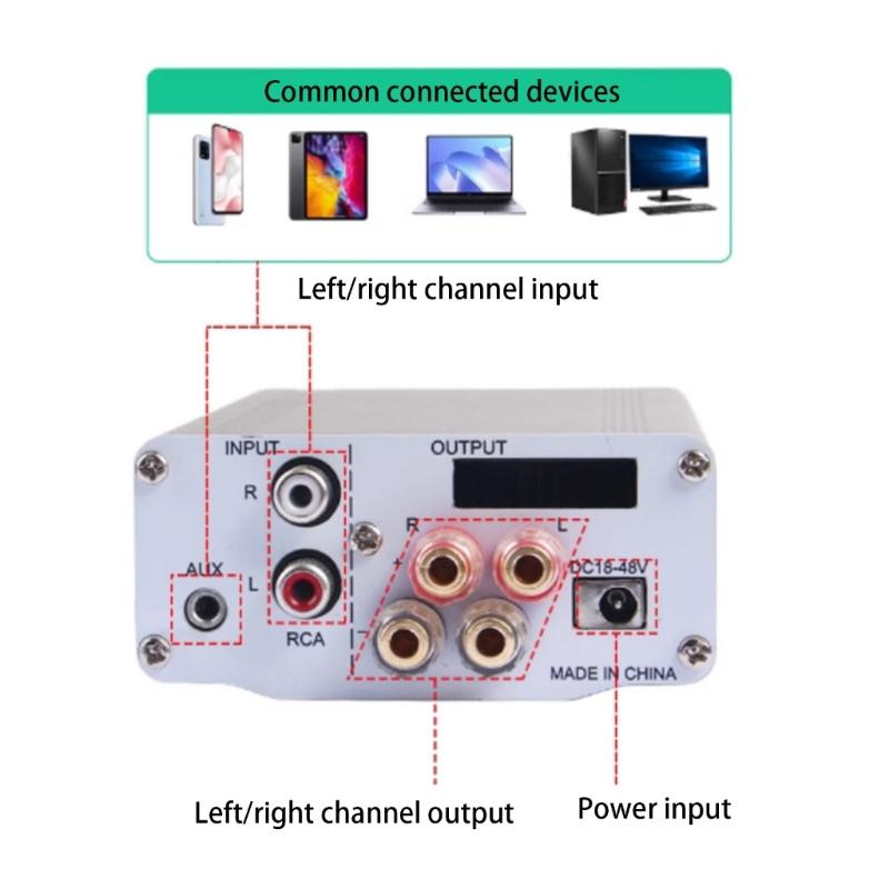 TPA3255 Power Amplifier 300Wx2 HiFi Class D Auditory Amp for Passive Speaker and Home Theater System