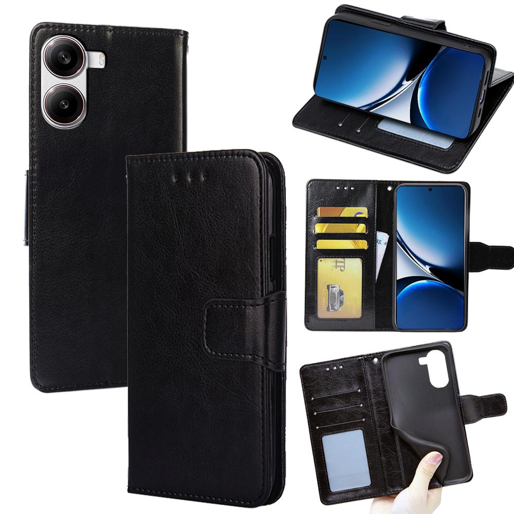 For Xiaomi Poco X7 Pro 5G/Redmi Turbo 4 5G Case Wallet PU Leather+TPU Folding Stand Phone Cover