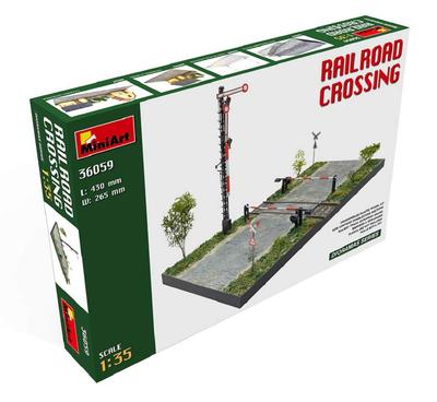 Miniart Railway Level Crossing Scene Plastic Model MA36059 1/35