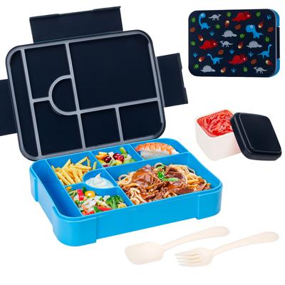 1300ML 1pcs Portable Lunch Box for Students, Leak-proof, Office Bento Box with 7 Compartments