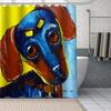 Dachshund Custom Pattern Polyester Bath Curtain Waterproof Shower Curtains Geometric Bath Screen Printed Curtain For Bathroom