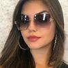 New Trendy Sunglasses Diamond-Cut Frameless Rectangle Shades Gradient Ocean Lens Uv400 Summer Traveling Sun Glasses For Women