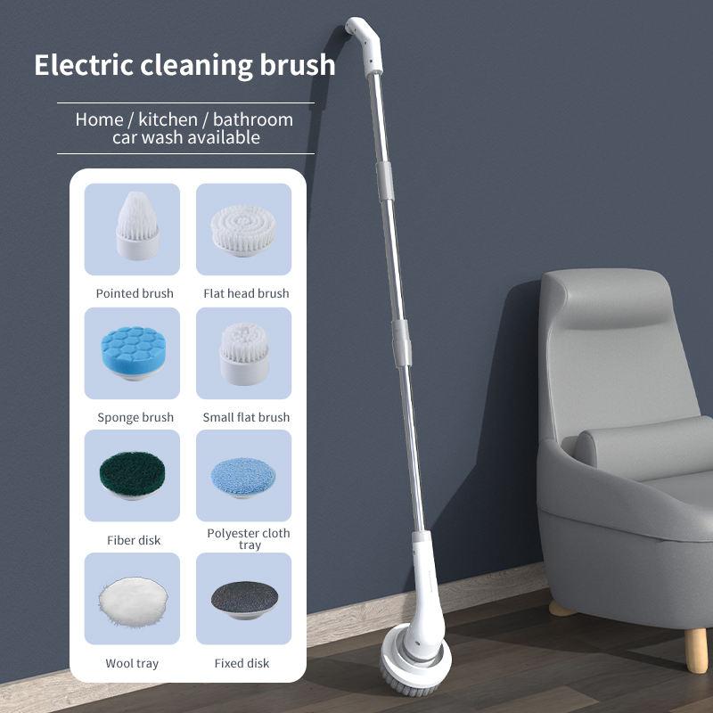 Home Cleaning Tool USB 8 in 1 Cleaner Electric Cleaning Brush Smart Electric Spin Scrubber Brush Set M