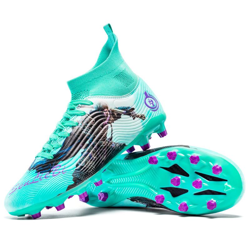 

Large size 2025 football shoes boys high top AG spikes teen student training shoes grass sports shoes 33