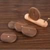 Snail Shape Tea Cup Mat Walnut Wooden Tea Tray Round Table Insulation Pad  Living Room