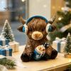 Resin Animal Statue Winter Highland Cow Figurine, Cattle for Desk Decor Decor, Shape Ornament Home Office
