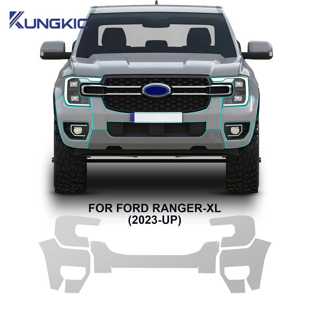 Pellicola Protettiva Vernice Pre-tagliata per Auto Per Ford Ranger Platinum Wildtrak Raptor XL 2023-IN SU Pellicola PPF Auto-rigenerante Adesivo per Carrozzeria Antigraffio