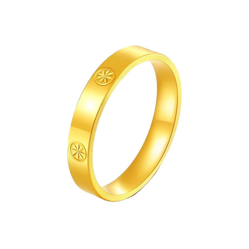 Elegant Heart Bow Titanium Steel Ring for Women Minimalist Round Circle Band Light Luxury Jewelry