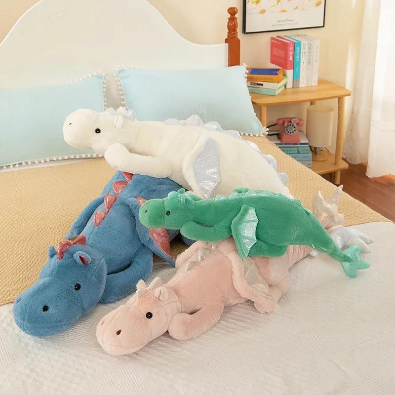 Bambola Drago Volante Piccola da 150 cm Animale Morbido Ripieno Dinosauro Cuscino per Dormire Regali di Natale per Bambini e Ragazze
