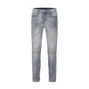 European and American High Street Style Basic Side Open Zip-up Feet Jeans Kanye Same As Slim Fit Stretch Slimming Trousers for Men