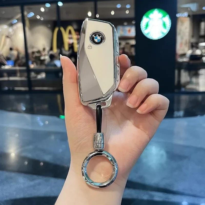 Fashion New TPU Car Key Case Cover Shell Fob For BMW i7 X7 G07 LCI iX I20 X1 U11 7 Series G70 G09 XM U06 G81 M3 Protect Keychain LK5