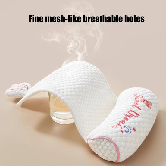Baby Head Shaping Pillow with Adjustable Side Supports Orthopedic Positioner for Newborns Flat Head Prevention Breathable Infant Pillows for Side