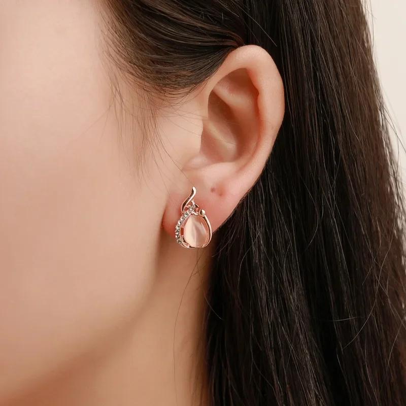 Fashionable Atmospheric Shiny Necklace Earrings Women's Rhinestone Earrings Pendant Full Diamond Crystal Necklace Earring Set