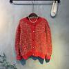 C S In The Room Moran Color popCorn Button poInt Ribbed Knit Cardigan 2Color
