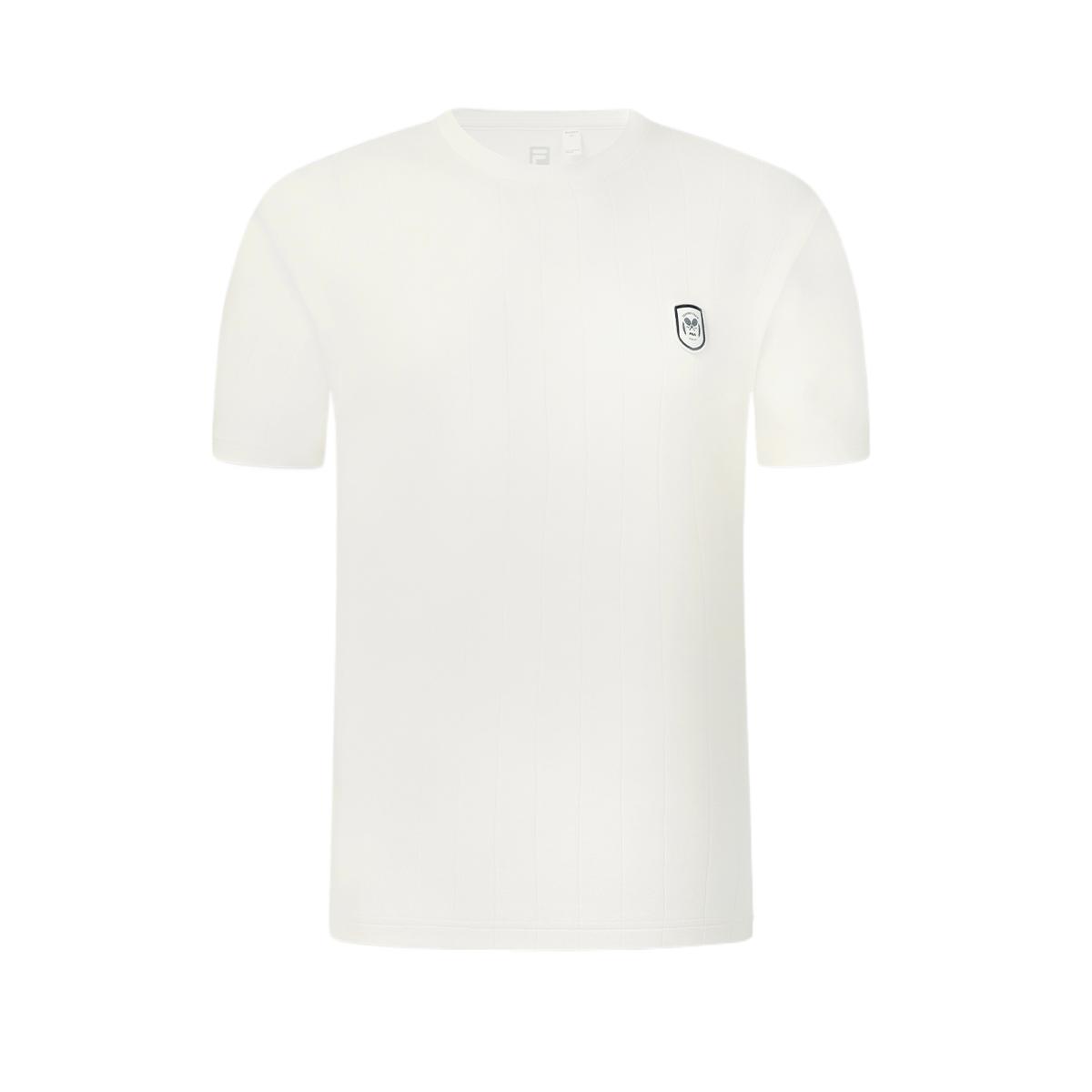 FILA Tennis Solid Color Mid-Weight Crew Neck T-Shirt Unisex tops A11M623163FWT XL