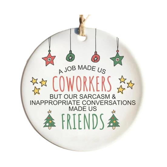 Neighbors Christmas Ornament Thank You Gift for Good Neighbors Welcome to The Neighborhood Holiday Ceramic Tree Ornament
