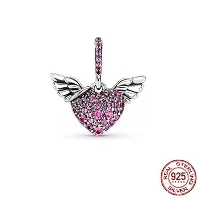 Charm-Anhänger aus 925er-Sterlingsilber mit funkelnder Pavé-Krone, O-Baum, Sicherheitskette, passend für Original-Fasion-Armbänder, DIY-Frauenschmuck, Geschenk