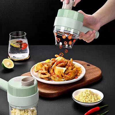Elektrischer Gemüseschneider Multifunktionale Küchenmaschine Handgehaltener Mini-Frucht-Fleischwolf und USB-Häcksler Küchenzubehör