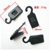 500pcs Transparent Black Plastic Hook Clip Portable Travel Mini Clothespin Socks Towel Clip